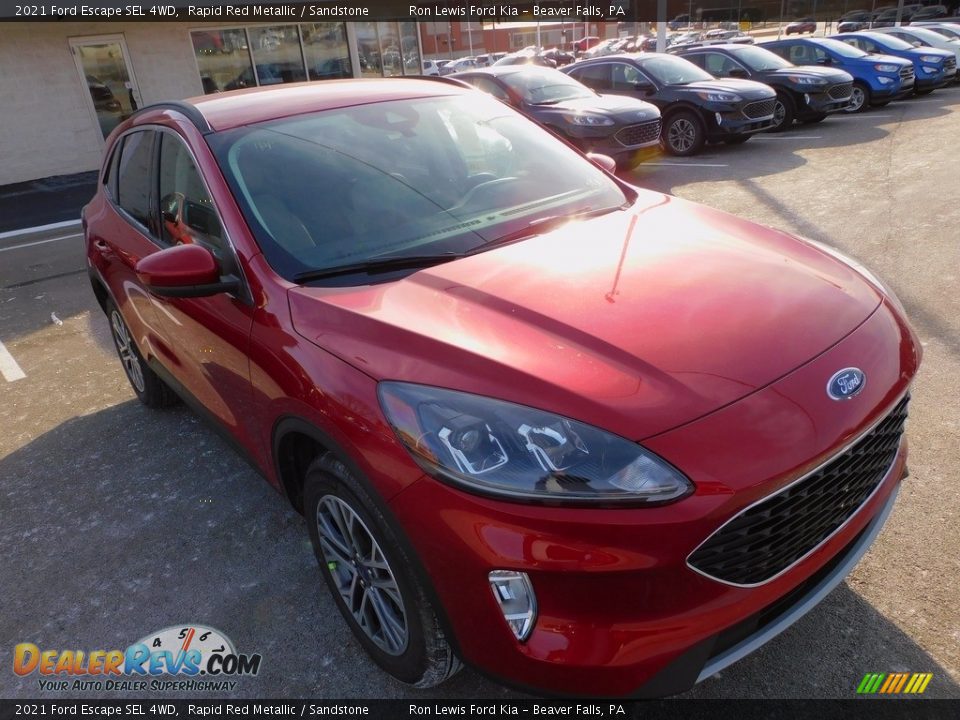 2021 Ford Escape SEL 4WD Rapid Red Metallic / Sandstone Photo #9