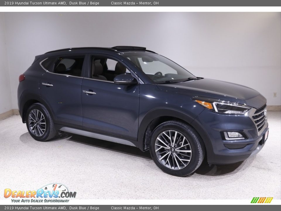 2019 Hyundai Tucson Ultimate AWD Dusk Blue / Beige Photo #1