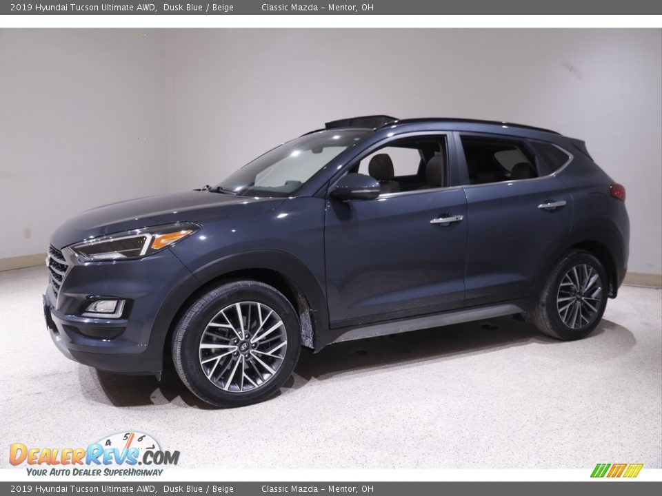 2019 Hyundai Tucson Ultimate AWD Dusk Blue / Beige Photo #3