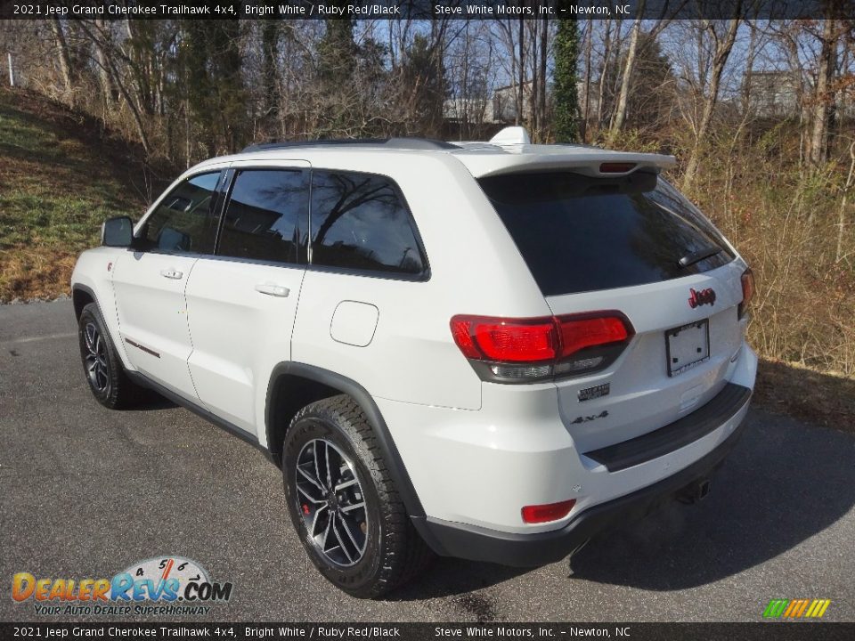 2021 Jeep Grand Cherokee Trailhawk 4x4 Bright White / Ruby Red/Black Photo #8