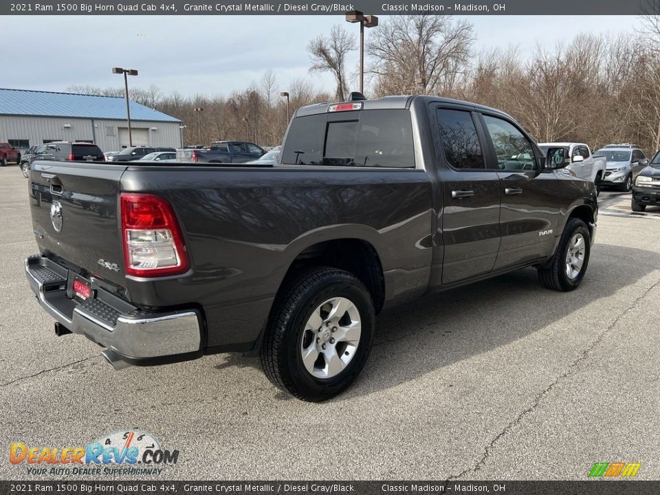 2021 Ram 1500 Big Horn Quad Cab 4x4 Granite Crystal Metallic / Diesel Gray/Black Photo #3