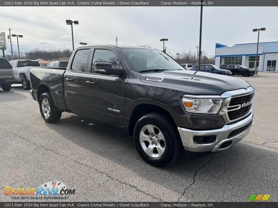 2021 Ram 1500 Big Horn Quad Cab 4x4 Granite Crystal Metallic / Diesel Gray/Black Photo #4