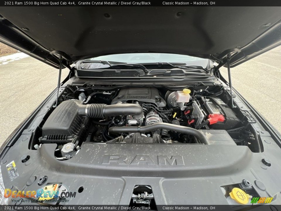 2021 Ram 1500 Big Horn Quad Cab 4x4 Granite Crystal Metallic / Diesel Gray/Black Photo #16