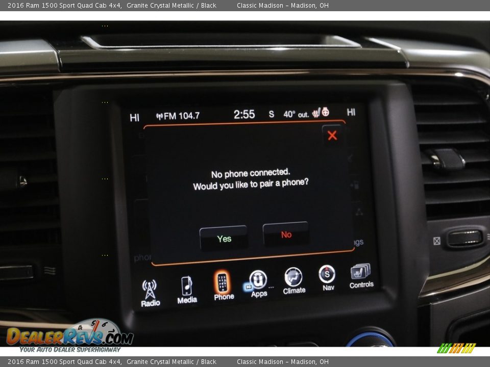 2016 Ram 1500 Sport Quad Cab 4x4 Granite Crystal Metallic / Black Photo #12