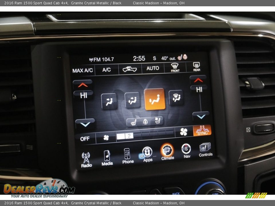 Controls of 2016 Ram 1500 Sport Quad Cab 4x4 Photo #13