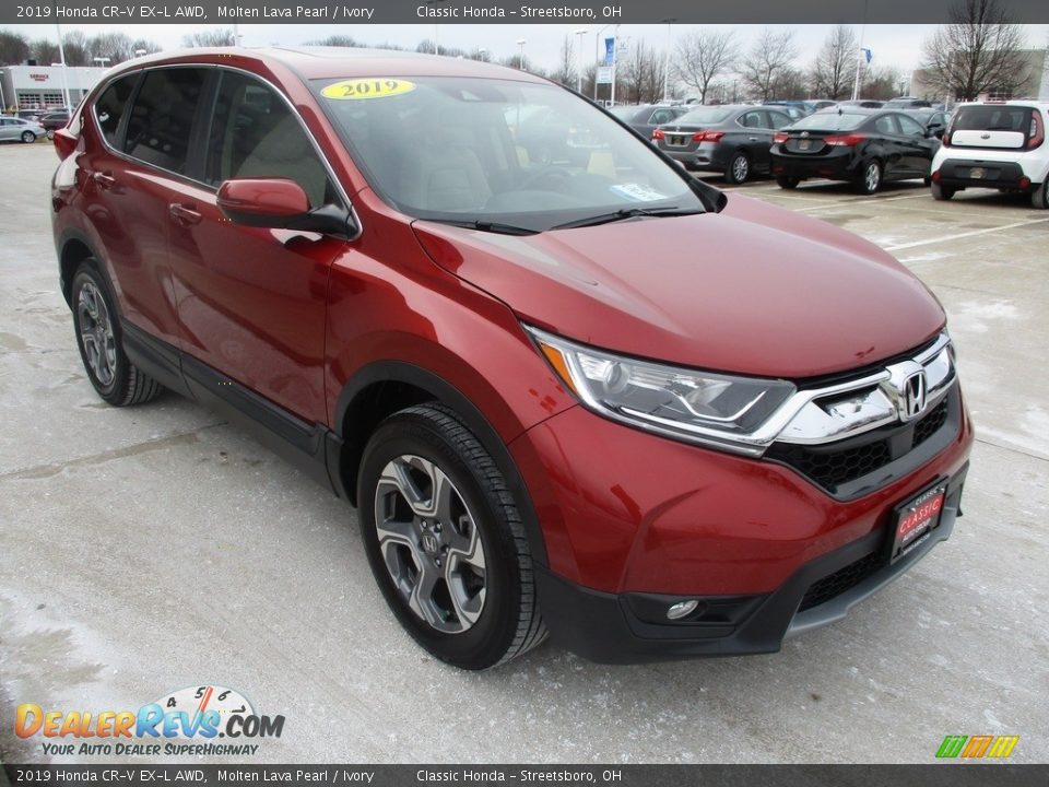 2019 Honda CR-V EX-L AWD Molten Lava Pearl / Ivory Photo #3