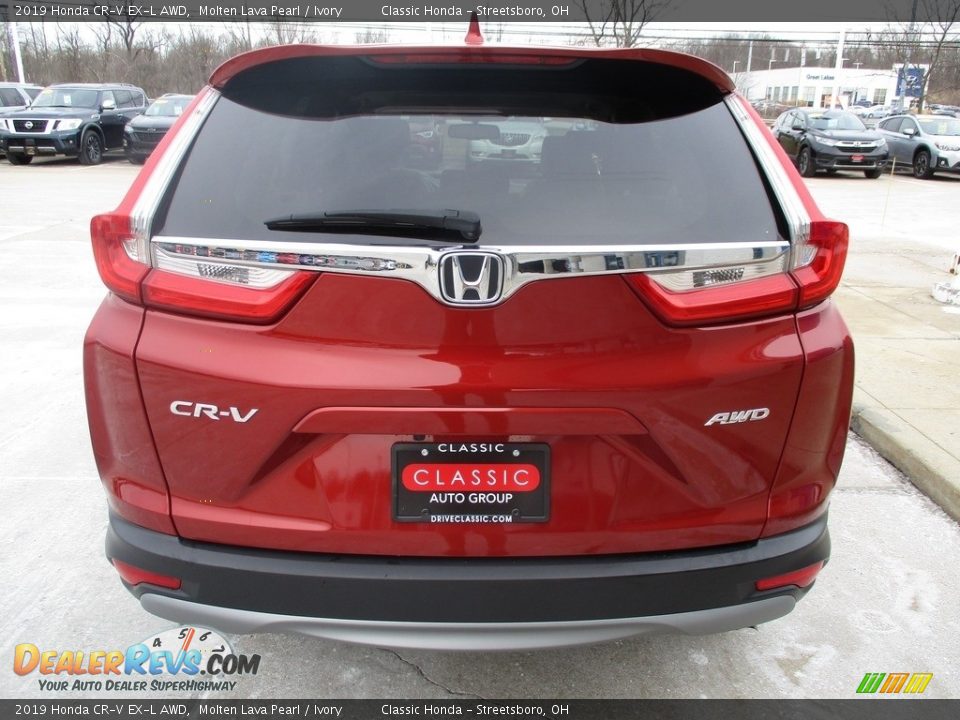 2019 Honda CR-V EX-L AWD Molten Lava Pearl / Ivory Photo #8