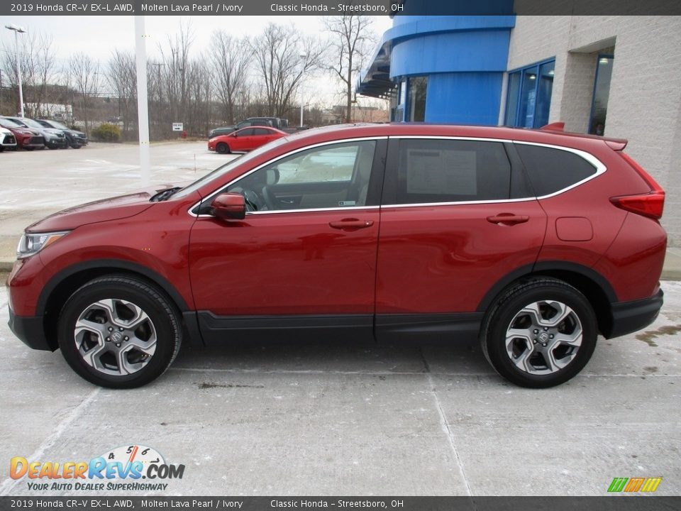 2019 Honda CR-V EX-L AWD Molten Lava Pearl / Ivory Photo #10