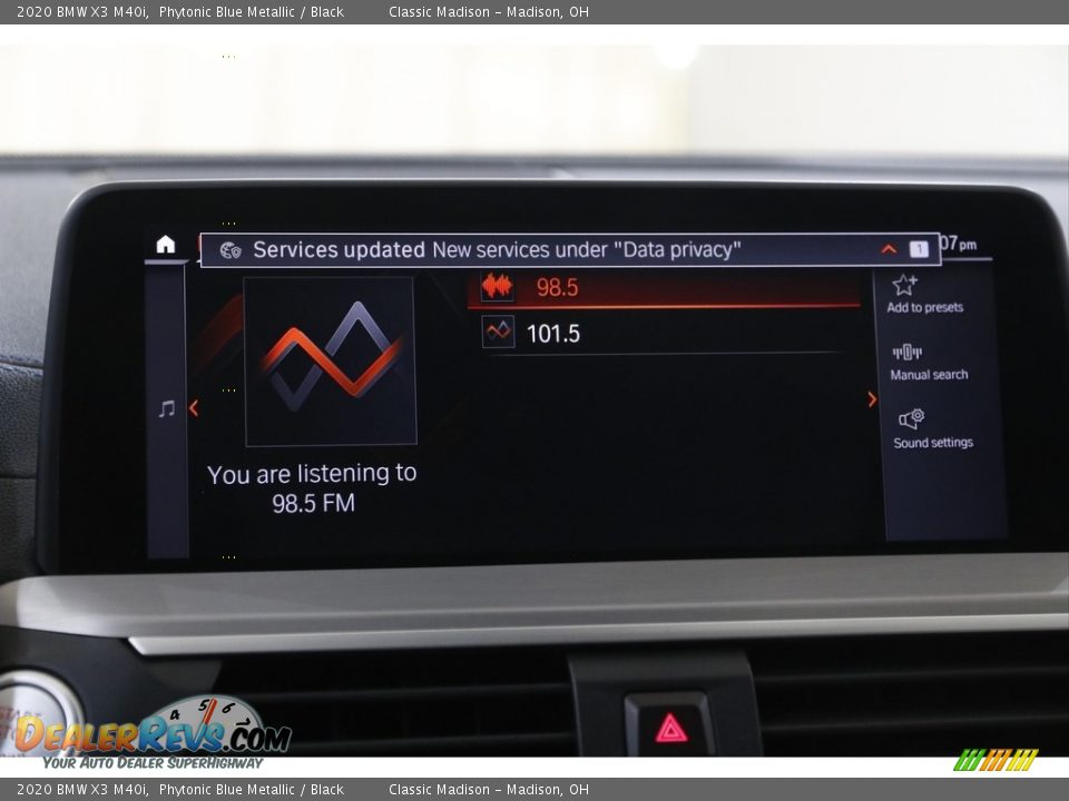 2020 BMW X3 M40i Phytonic Blue Metallic / Black Photo #11