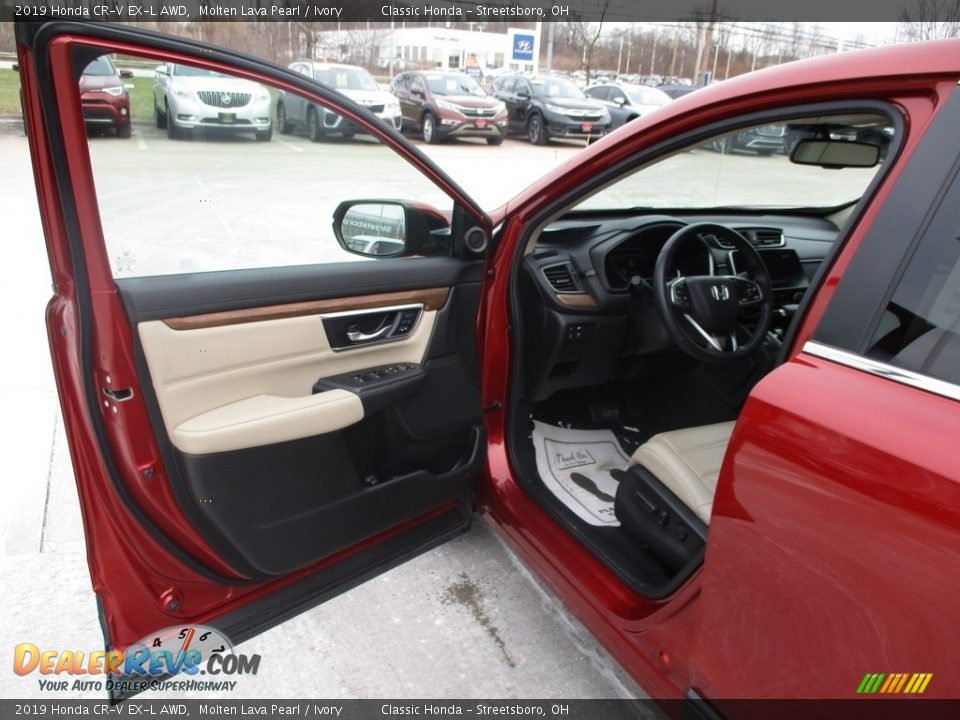 2019 Honda CR-V EX-L AWD Molten Lava Pearl / Ivory Photo #28