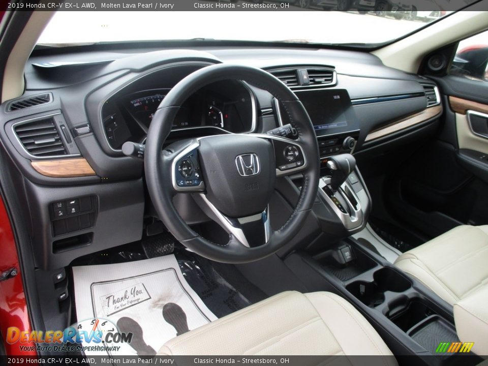 2019 Honda CR-V EX-L AWD Molten Lava Pearl / Ivory Photo #31