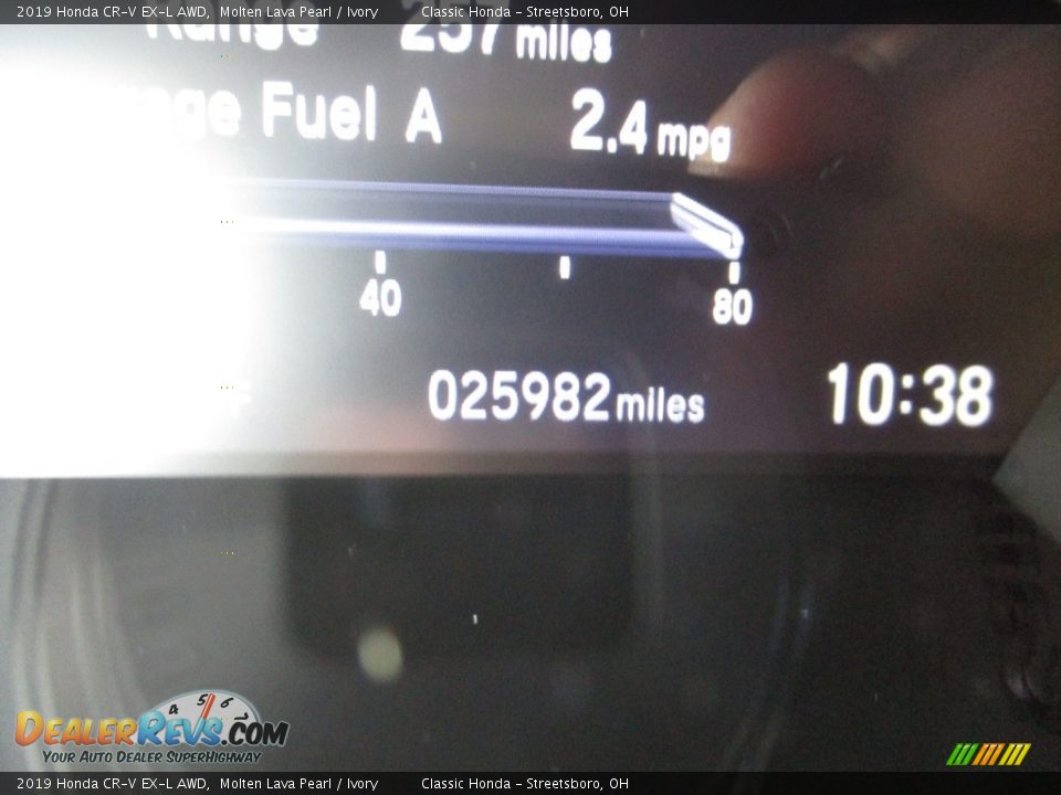 2019 Honda CR-V EX-L AWD Molten Lava Pearl / Ivory Photo #32