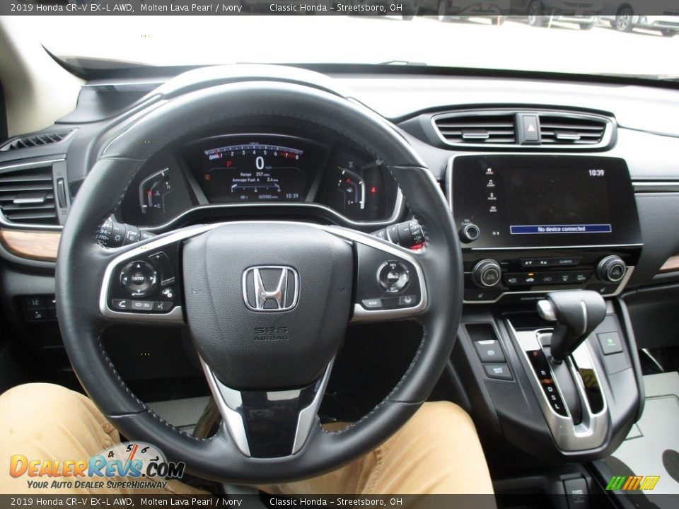 2019 Honda CR-V EX-L AWD Molten Lava Pearl / Ivory Photo #34