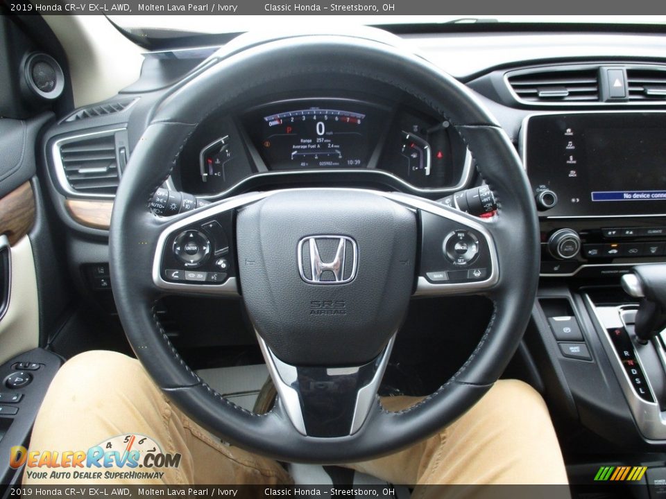 2019 Honda CR-V EX-L AWD Molten Lava Pearl / Ivory Photo #35