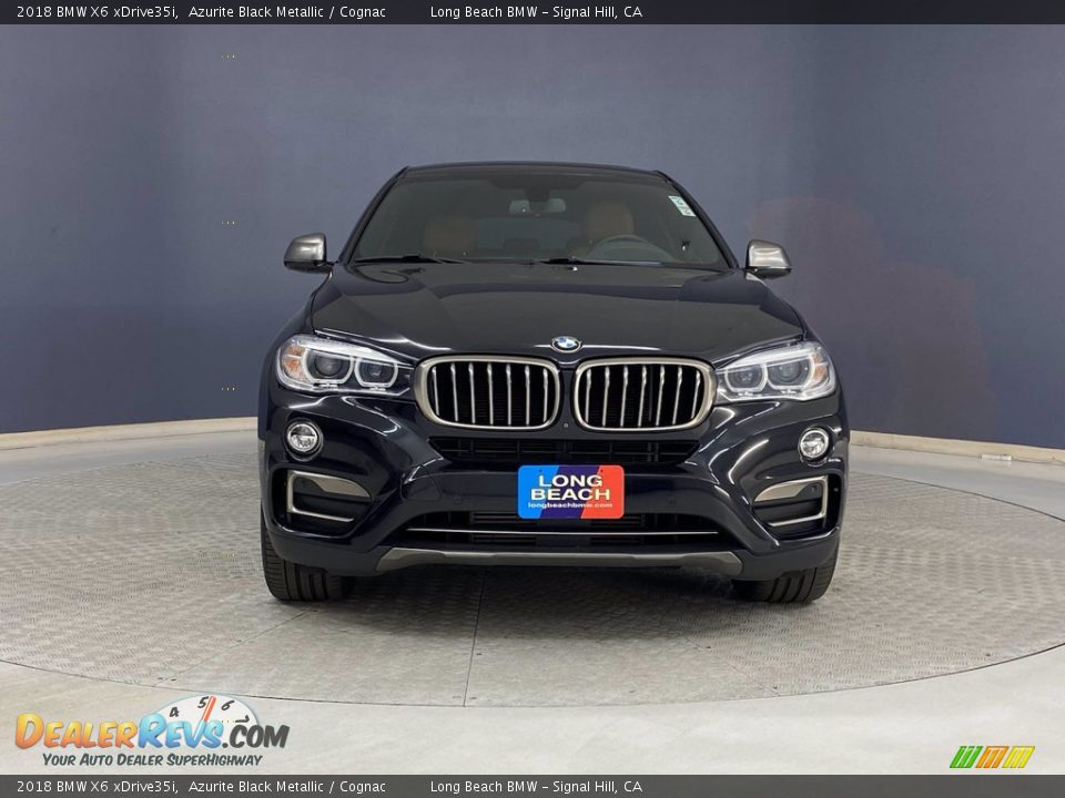 2018 BMW X6 xDrive35i Azurite Black Metallic / Cognac Photo #2