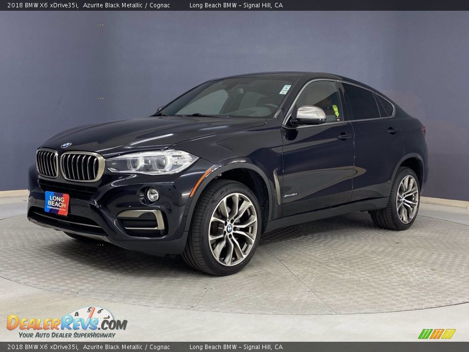 2018 BMW X6 xDrive35i Azurite Black Metallic / Cognac Photo #3