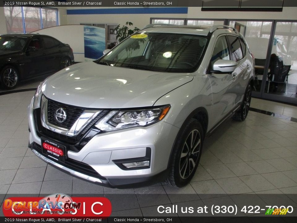 2019 Nissan Rogue SL AWD Brilliant Silver / Charcoal Photo #1