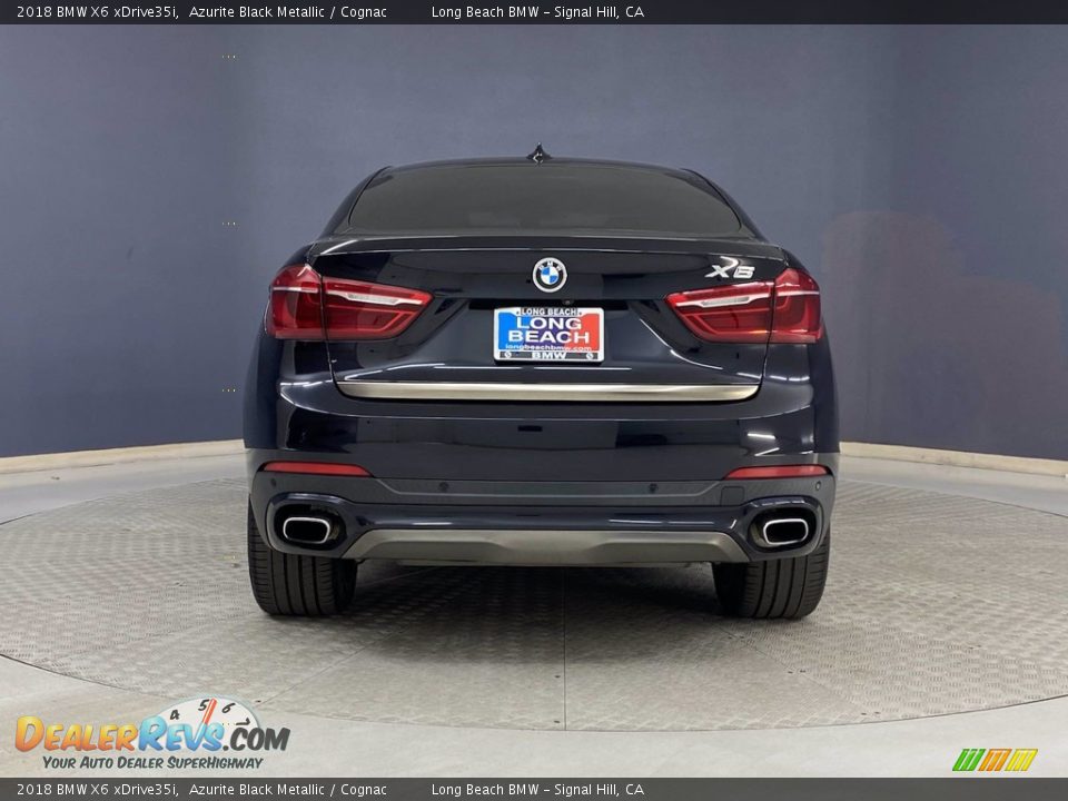 2018 BMW X6 xDrive35i Azurite Black Metallic / Cognac Photo #4