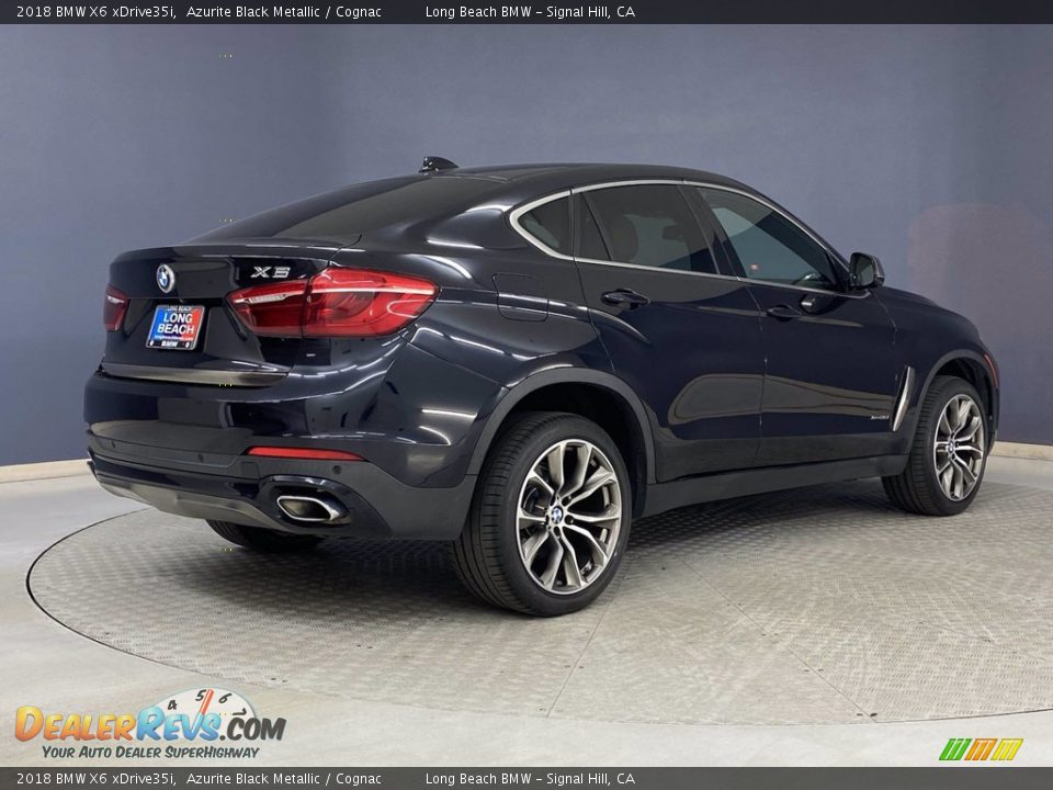 2018 BMW X6 xDrive35i Azurite Black Metallic / Cognac Photo #5