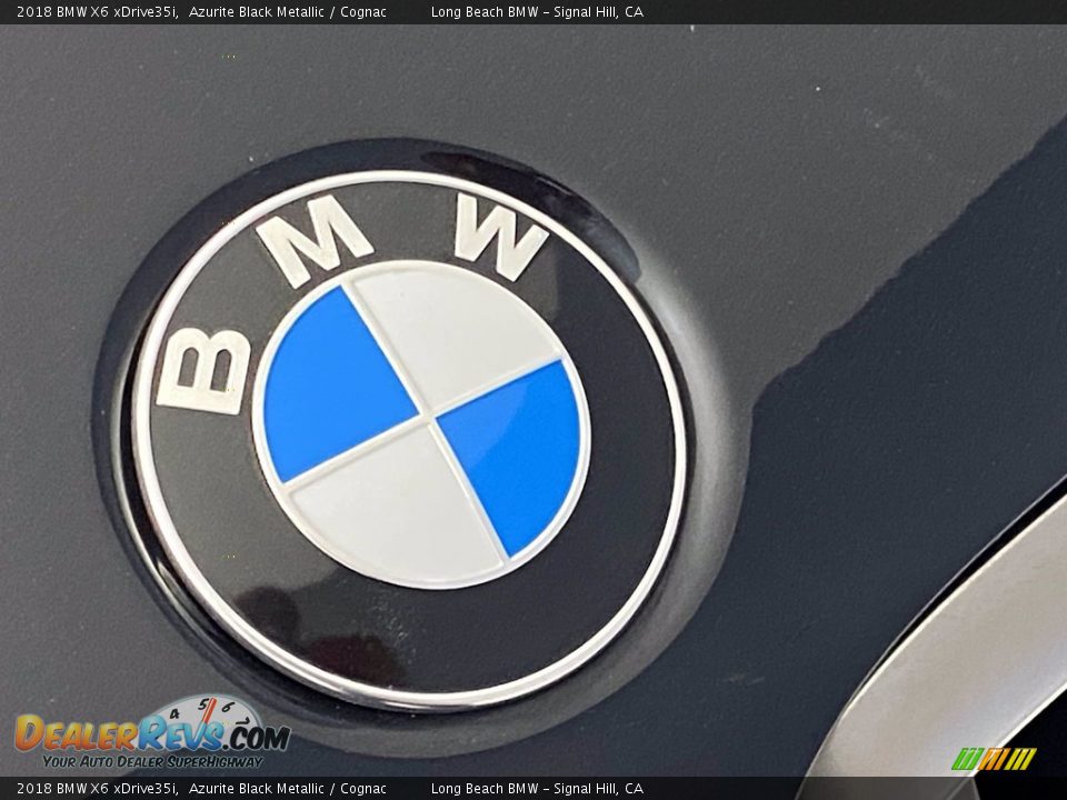 2018 BMW X6 xDrive35i Azurite Black Metallic / Cognac Photo #7