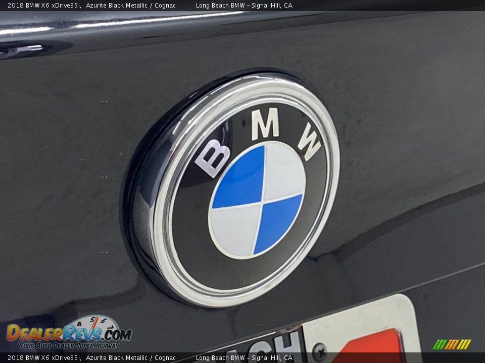 2018 BMW X6 xDrive35i Azurite Black Metallic / Cognac Photo #9