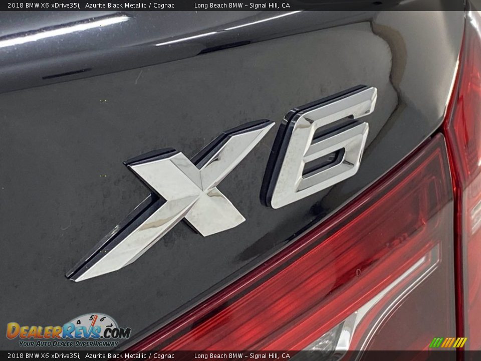 2018 BMW X6 xDrive35i Azurite Black Metallic / Cognac Photo #10