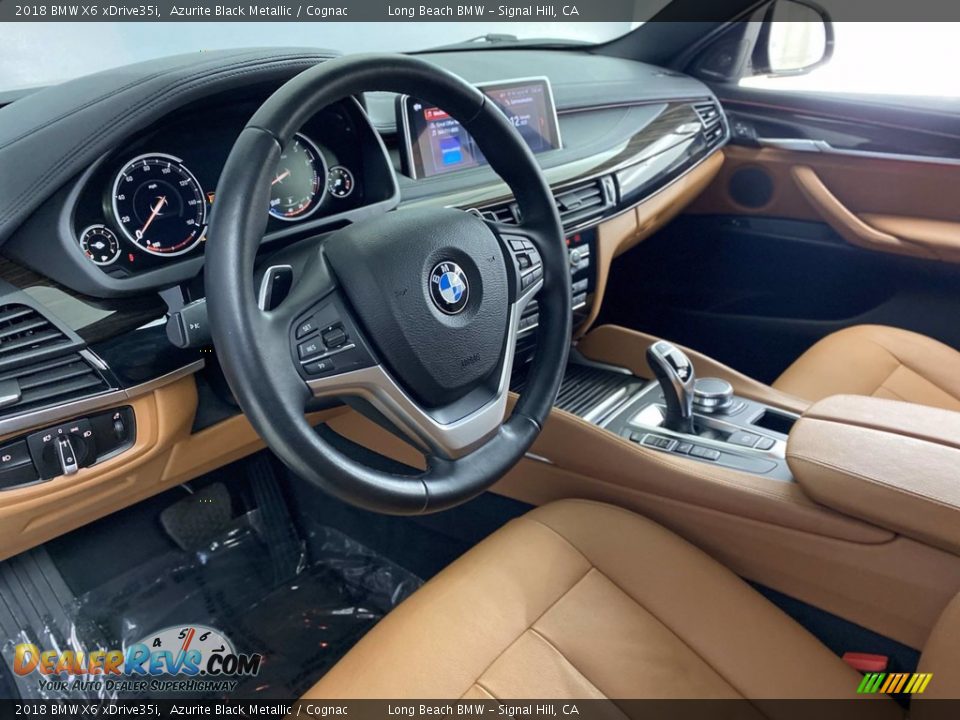 2018 BMW X6 xDrive35i Azurite Black Metallic / Cognac Photo #15