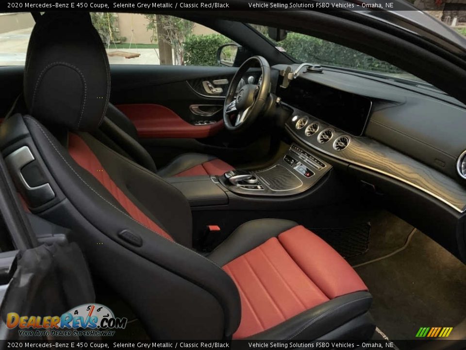 2020 Mercedes-Benz E 450 Coupe Selenite Grey Metallic / Classic Red/Black Photo #3