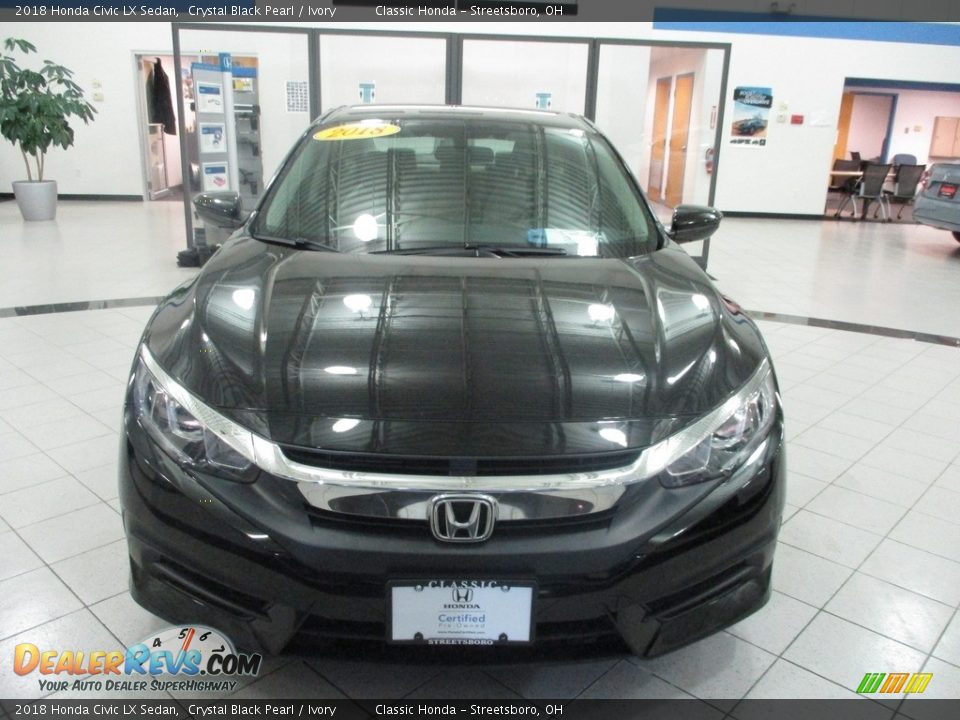 2018 Honda Civic LX Sedan Crystal Black Pearl / Ivory Photo #2