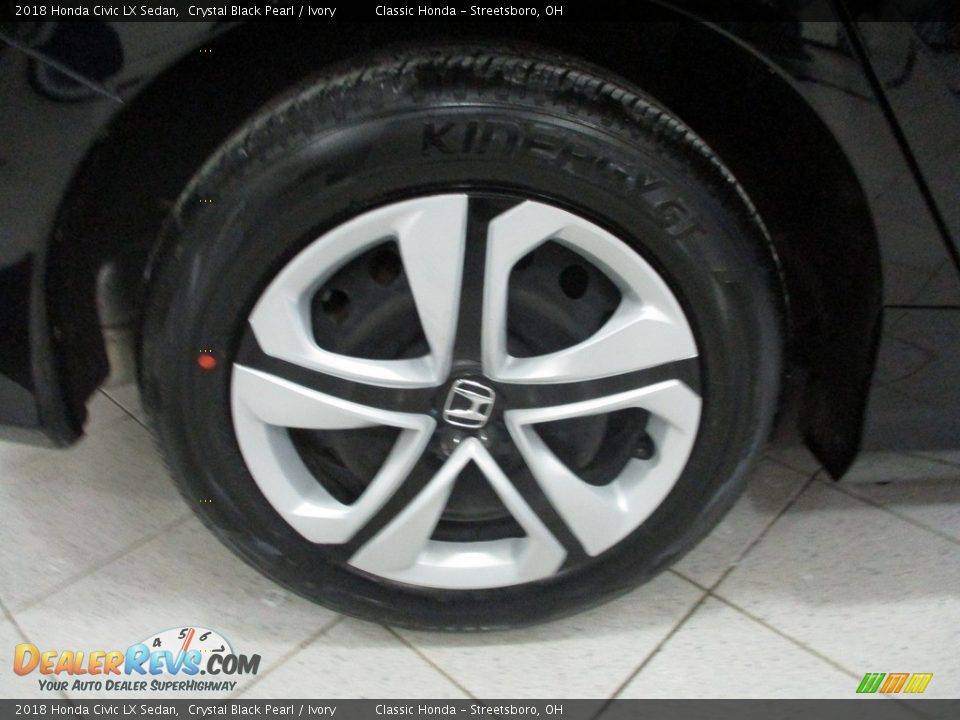 2018 Honda Civic LX Sedan Crystal Black Pearl / Ivory Photo #6