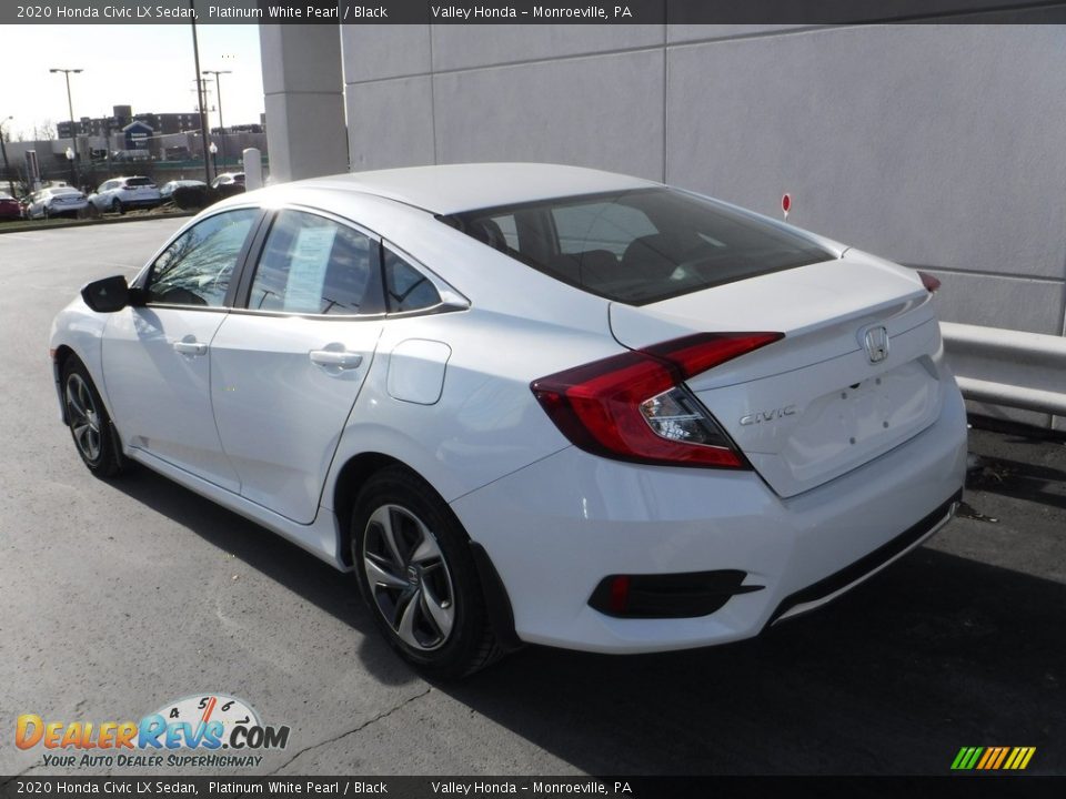 2020 Honda Civic LX Sedan Platinum White Pearl / Black Photo #7