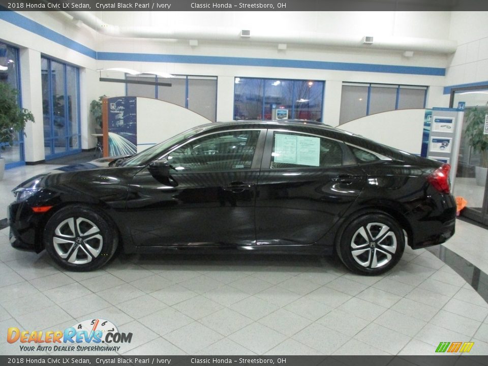 2018 Honda Civic LX Sedan Crystal Black Pearl / Ivory Photo #10