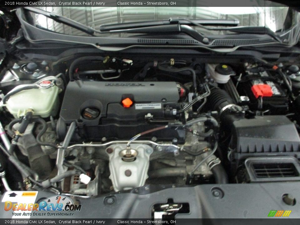 2018 Honda Civic LX Sedan Crystal Black Pearl / Ivory Photo #13