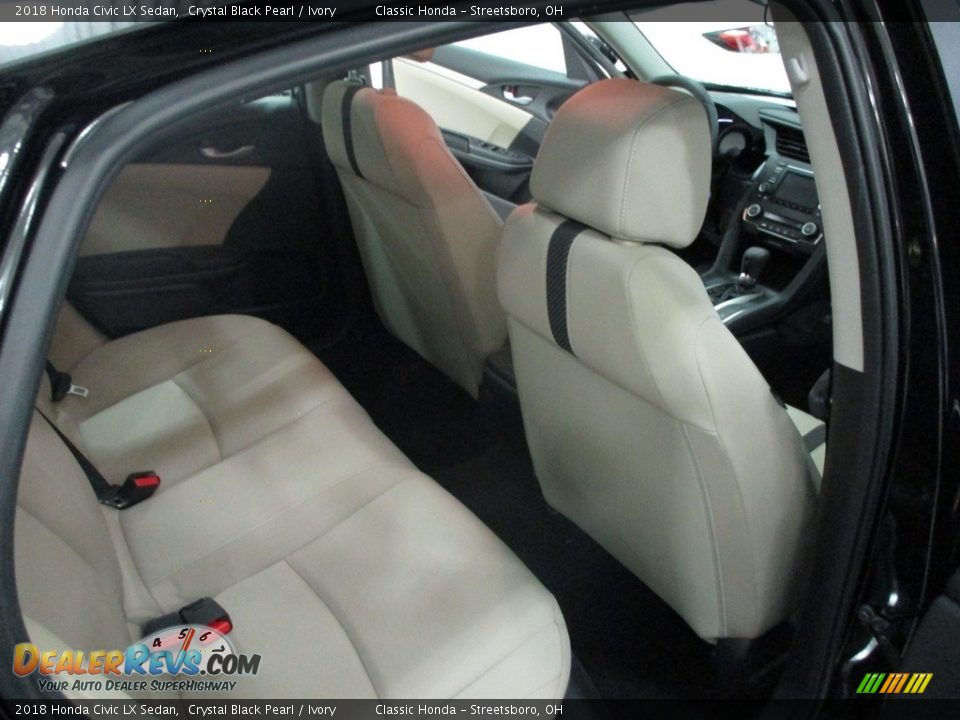 2018 Honda Civic LX Sedan Crystal Black Pearl / Ivory Photo #18