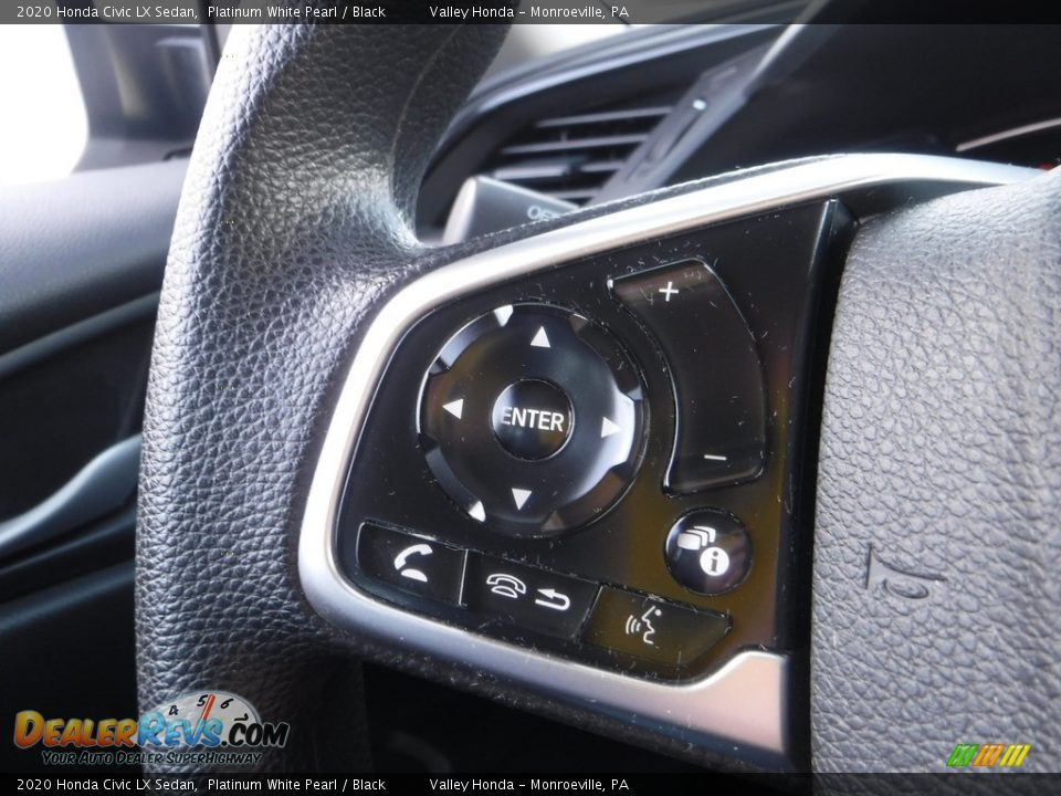 2020 Honda Civic LX Sedan Platinum White Pearl / Black Photo #16