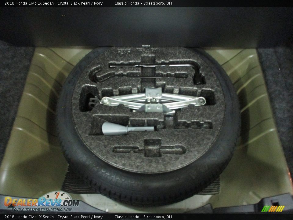 2018 Honda Civic LX Sedan Crystal Black Pearl / Ivory Photo #21