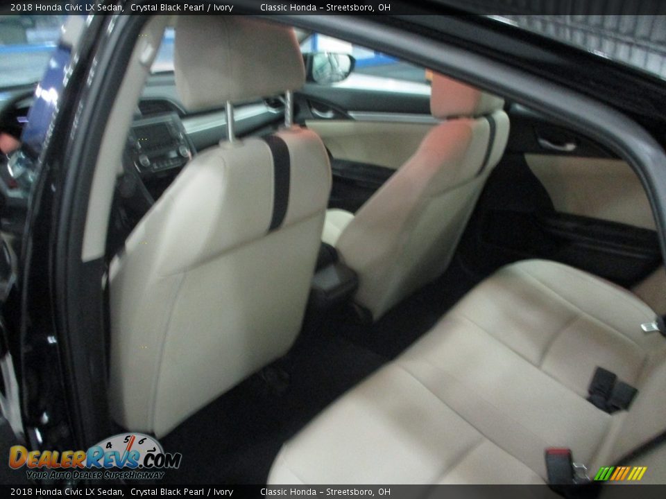 2018 Honda Civic LX Sedan Crystal Black Pearl / Ivory Photo #23