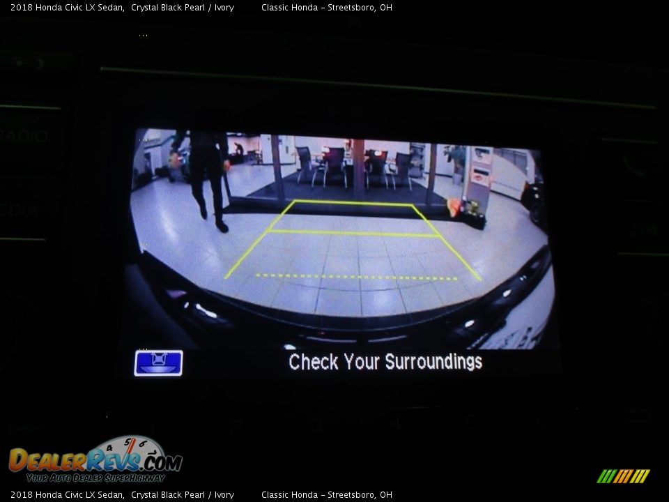 2018 Honda Civic LX Sedan Crystal Black Pearl / Ivory Photo #36