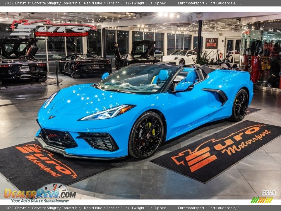 Front 3/4 View of 2022 Chevrolet Corvette Stingray Convertible Photo #2