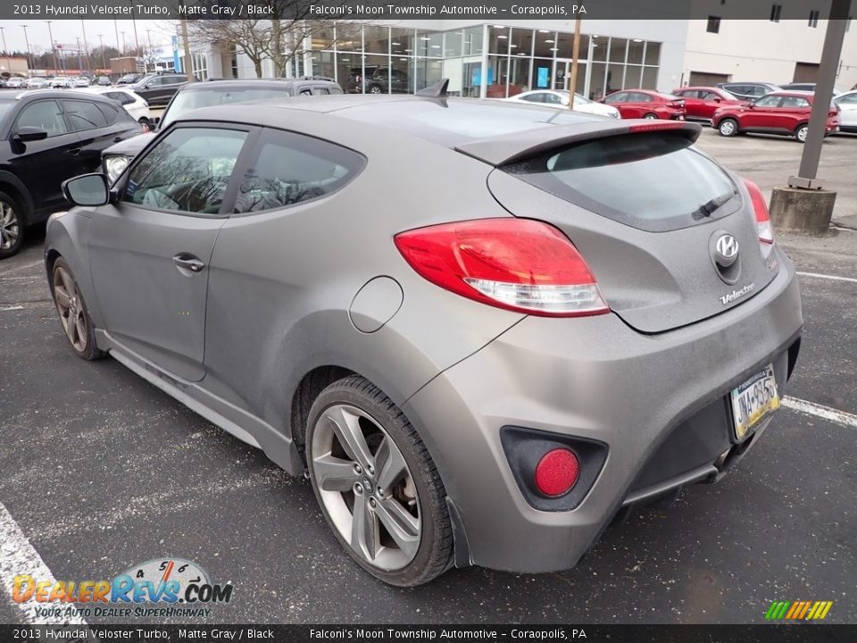 2013 Hyundai Veloster Turbo Matte Gray / Black Photo #2
