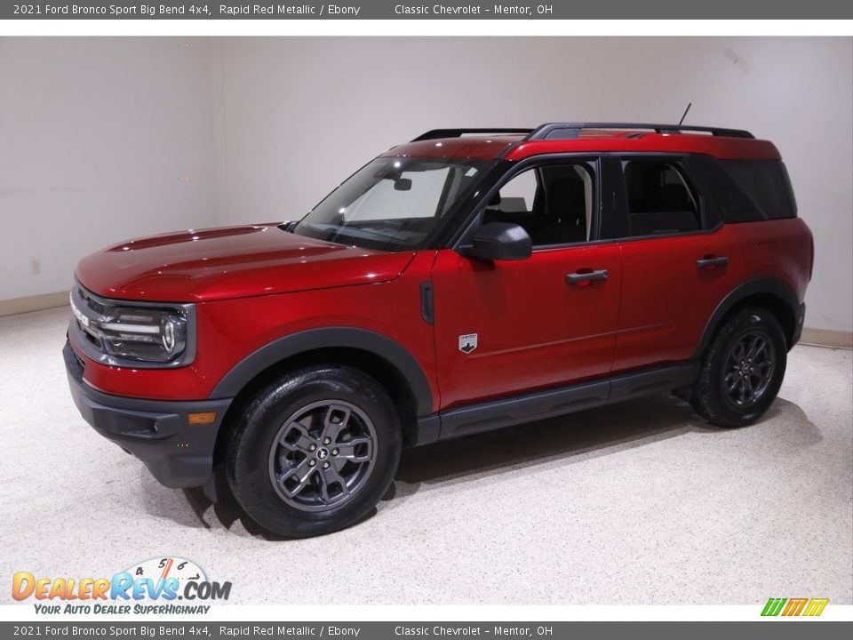 2021 Ford Bronco Sport Big Bend 4x4 Rapid Red Metallic / Ebony Photo #3