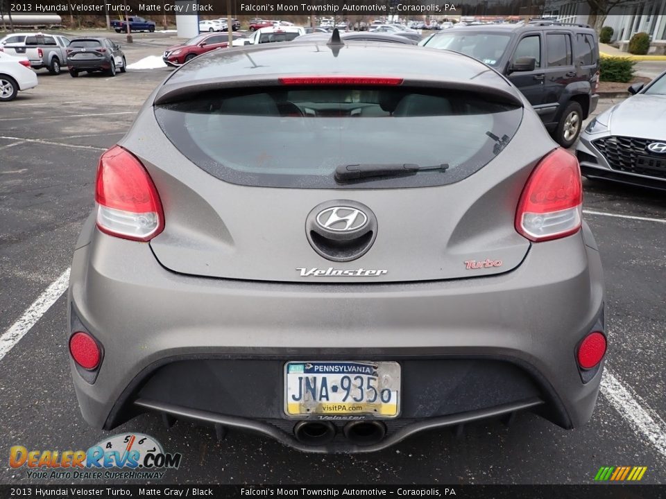 2013 Hyundai Veloster Turbo Matte Gray / Black Photo #3