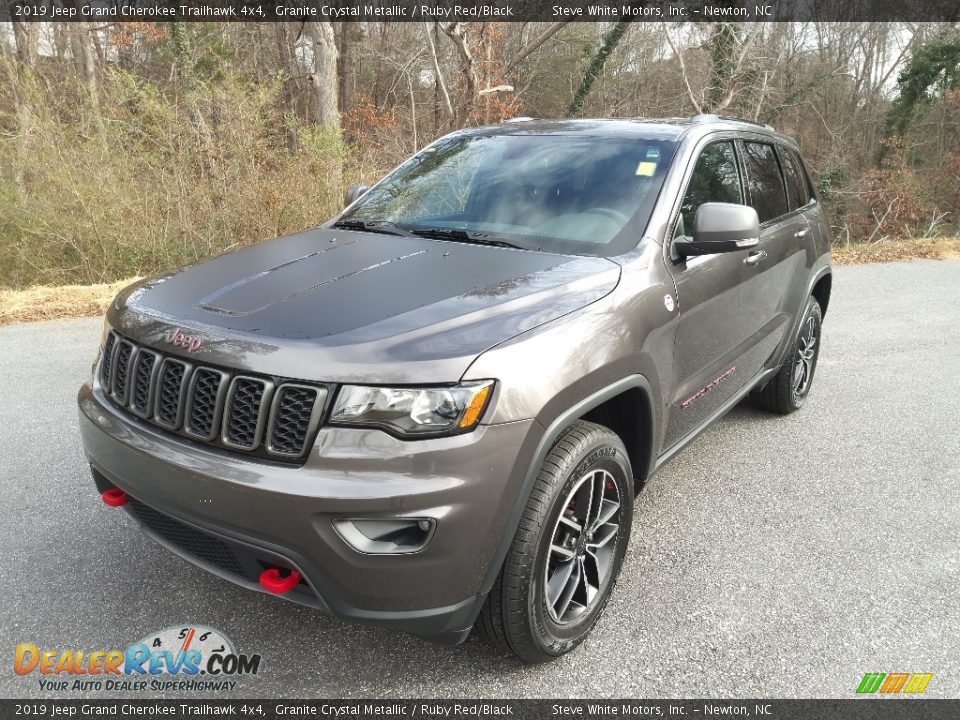 2019 Jeep Grand Cherokee Trailhawk 4x4 Granite Crystal Metallic / Ruby Red/Black Photo #2