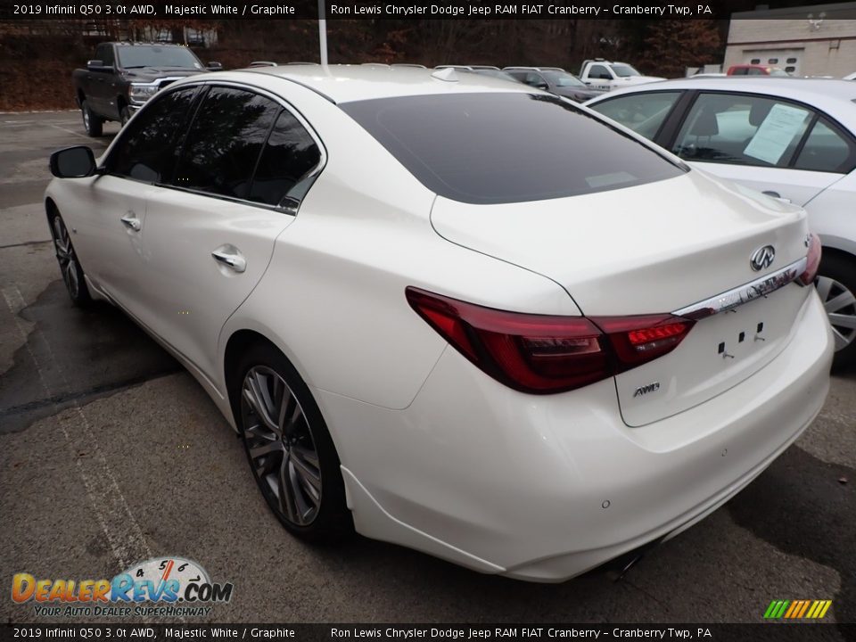 2019 Infiniti Q50 3.0t AWD Majestic White / Graphite Photo #3