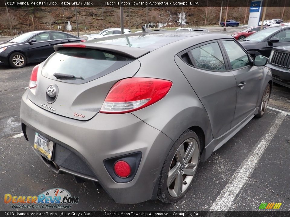 2013 Hyundai Veloster Turbo Matte Gray / Black Photo #4