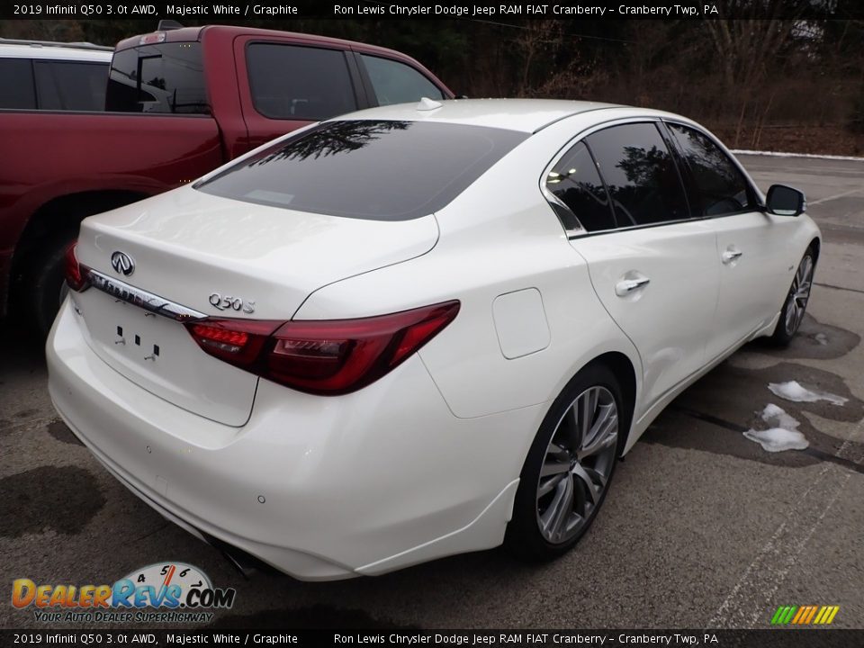 2019 Infiniti Q50 3.0t AWD Majestic White / Graphite Photo #4