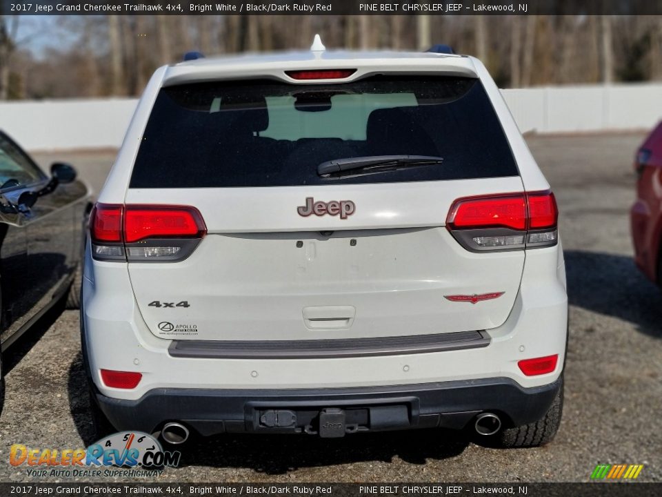 2017 Jeep Grand Cherokee Trailhawk 4x4 Bright White / Black/Dark Ruby Red Photo #5