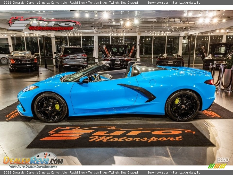 2022 Chevrolet Corvette Stingray Convertible Rapid Blue / Tension Blue/­Twilight Blue Dipped Photo #7