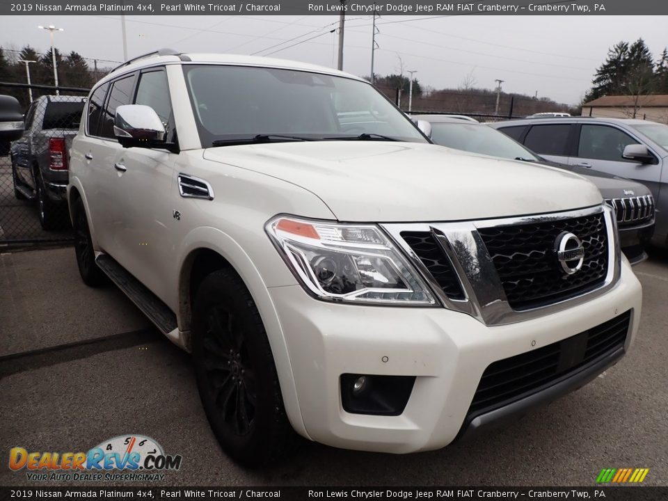 2019 Nissan Armada Platinum 4x4 Pearl White Tricoat / Charcoal Photo #2