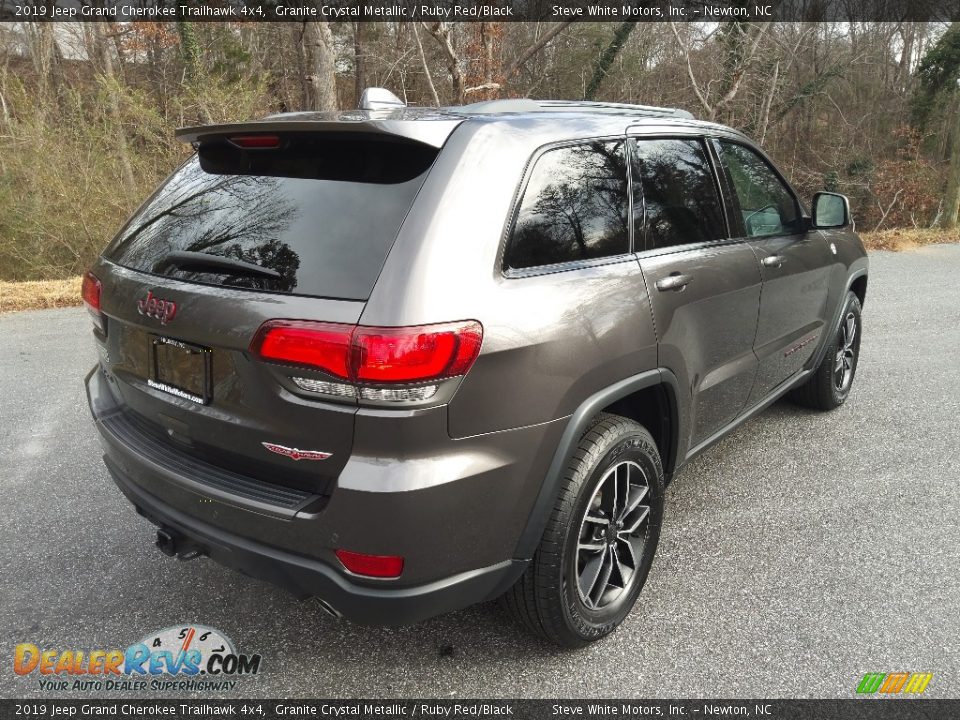 2019 Jeep Grand Cherokee Trailhawk 4x4 Granite Crystal Metallic / Ruby Red/Black Photo #7